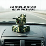 Car Dashboard Rotating Military Tank Perfume (CDST)